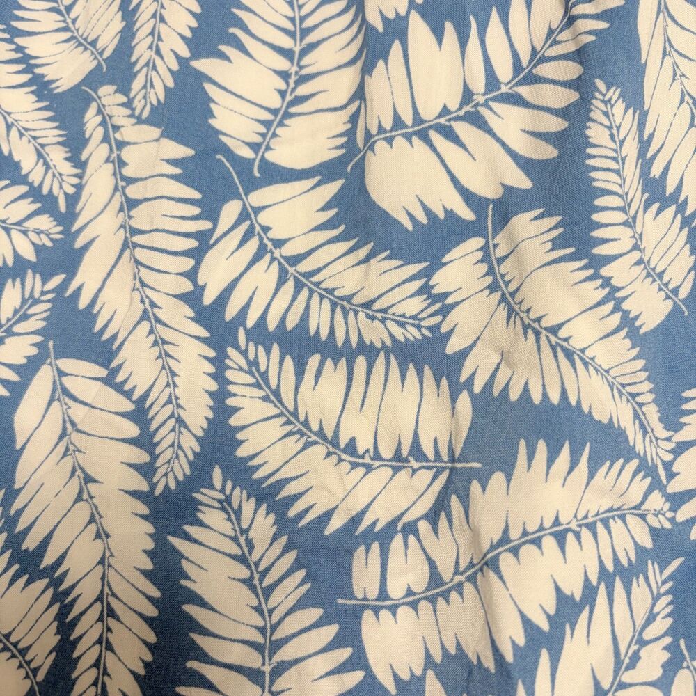 Boden Dress Size 4 botanical print Blue Cream Lined Cap Sleeve Missing Belt - Picture 12 of 14